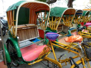 Old style trishaws (or pedicabs) in Macau